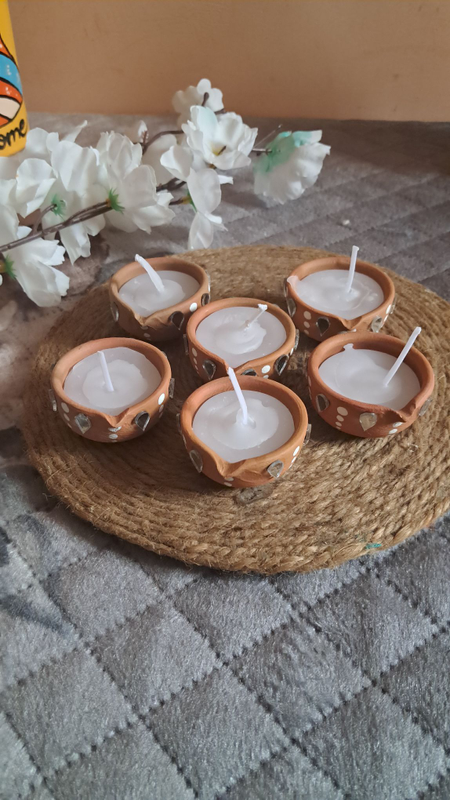 Handpainted Diya Candles