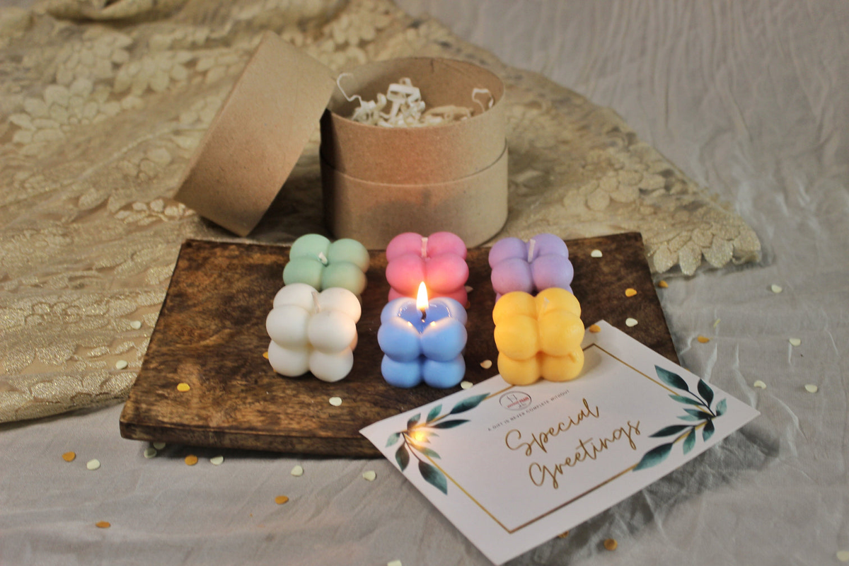 Bubble Candle Gift Box ( Pack of 6 )