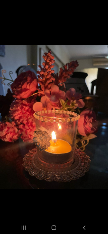 Handcrafted Fabric Diwali Candles With Tealight